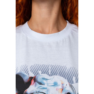 Футболка женская №8488 кулирка (последний размер) белый слон 58