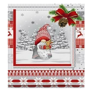 Полотенце кухонное "NewYear" вафельное полотно "Гномики" (последний размер) 45х60