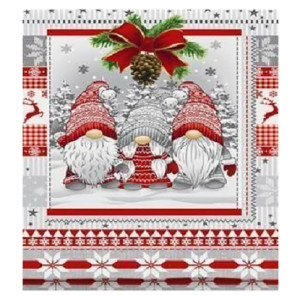 Полотенце кухонное "NewYear" вафельное полотно "Гномики" (последний размер) 45х60