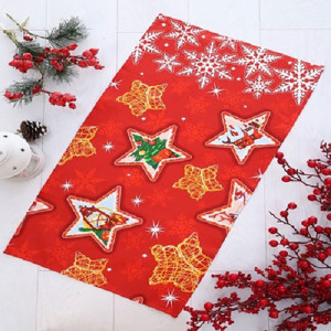 Полотенце кухонное "NewYear" рогожка "Новогодние звезды" (последний размер) 37х70