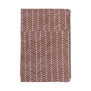 Фартук кухонный "Радушная хозяйка" с карманом и регулируемой бретелью рогожка "Ёлочка" коричневый (последний размер) 70х90