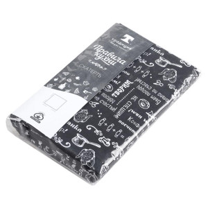 Скатерть "Правила кухни" рогожка "Горький шоколад" (последний размер) 145х180