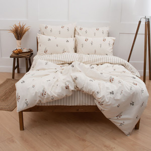 Постельное белье поплин "Гербариум" (последний размер) 1.5-сп.