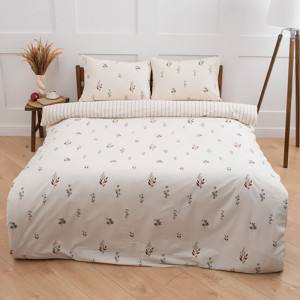 Постельное белье поплин "Гербариум" (последний размер) 1.5-сп.