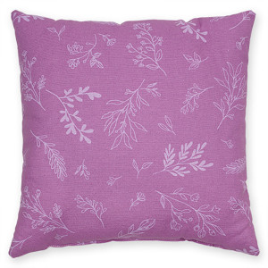 Подушка декоративная "Радушная хозяйка" рогожка "Ботаника" сирень (последний размер) 40х40