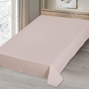 Простыня классическая поплин "Капучино" (последний размер) 215х240