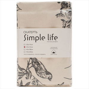 Скатерть "Simple Life" саржа "Гарден графит" (последний размер) 145х220 Скатерть "Simple Life" саржа "Гарден графит" (последний размер) 145х220
