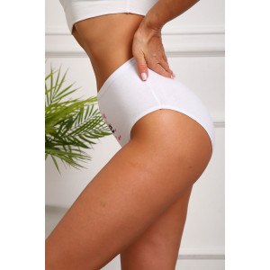 Трусы женские №64888 кулирка с лайкрой (р-ры: 48-52) белый