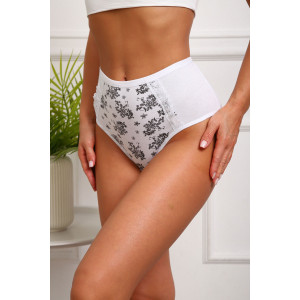 Трусы женские №64887 кулирка с лайкрой (р-ры: 46-50) белый