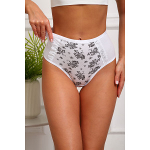 Трусы женские №64887 кулирка с лайкрой (р-ры: 46-50) белый
