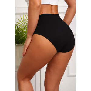 Трусы женские №64887 кулирка с лайкрой (р-ры: 46-50) черный
