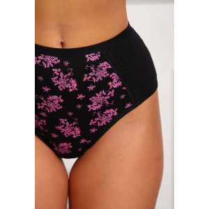 Трусы женские №64887 кулирка с лайкрой (р-ры: 46-50) черный