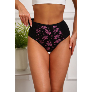 Трусы женские №64887 кулирка с лайкрой (р-ры: 46-50) черный