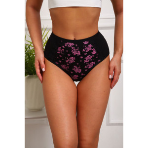Трусы женские №64887 кулирка с лайкрой (р-ры: 46-50) черный