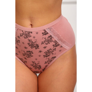 Трусы женские №64887 кулирка с лайкрой (р-ры: 46-50) кофе