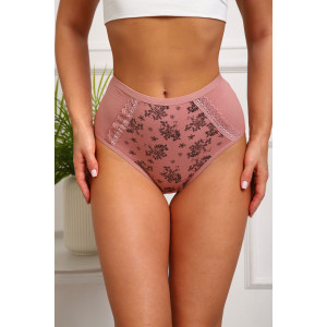 Трусы женские №64887 кулирка с лайкрой (р-ры: 46-50) кофе