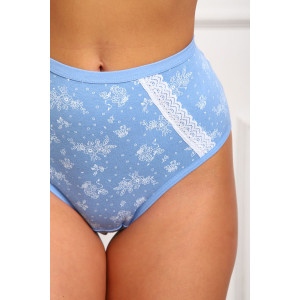 Трусы женские №64886 кулирка с лайкрой (р-ры: 48-52) голубой