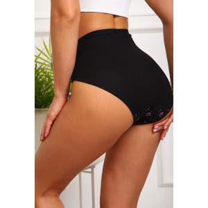 Трусы женские №64886 кулирка с лайкрой (р-ры: 48-52) черный