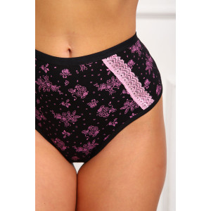 Трусы женские №64886 кулирка с лайкрой (р-ры: 48-52) черный