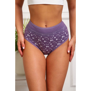 Трусы женские №64885 кулирка с лайкрой (р-ры: 46-50) сирень