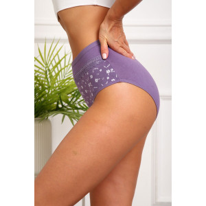 Трусы женские №64885 кулирка с лайкрой (р-ры: 46-50) сирень