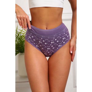 Трусы женские №64885 кулирка с лайкрой (р-ры: 46-50) сирень