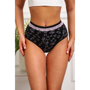 Трусы женские №64884 кулирка с лайкрой (р-ры: 46-50) черный