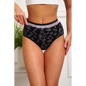 Трусы женские №64884 кулирка с лайкрой (р-ры: 46-50) черный