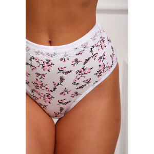 Трусы женские №64884 кулирка с лайкрой (р-ры: 46-50) белый