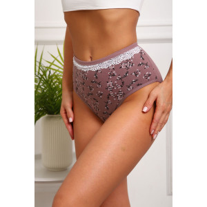 Трусы женские №64884 кулирка с лайкрой (р-ры: 46-50) кофе