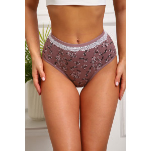 Трусы женские №64884 кулирка с лайкрой (р-ры: 46-50) кофе