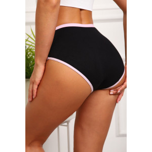 Трусы женские №64882 кулирка с лайкрой (р-ры: 48-52) черный