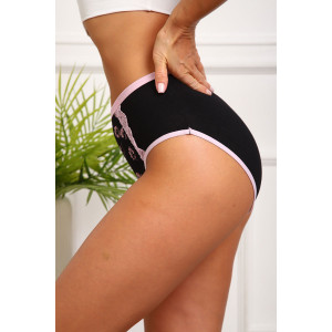 Трусы женские №64882 кулирка с лайкрой (р-ры: 48-52) черный