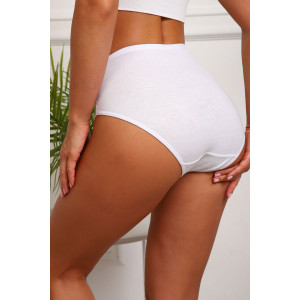 Трусы женские №64882 кулирка с лайкрой (р-ры: 48-52) белый