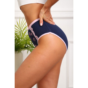 Трусы женские №64882 кулирка с лайкрой (р-ры: 48-52) синий