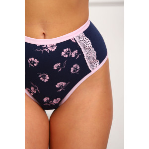 Трусы женские №64882 кулирка с лайкрой (р-ры: 48-52) синий