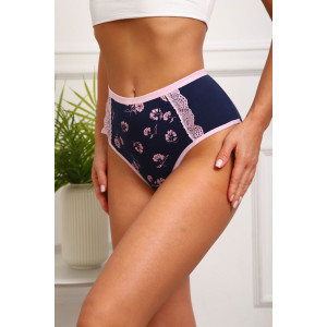 Трусы женские №64882 кулирка с лайкрой (р-ры: 48-52) синий
