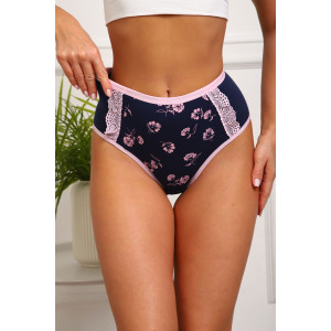 Трусы женские №64882 кулирка с лайкрой (р-ры: 48-52) синий