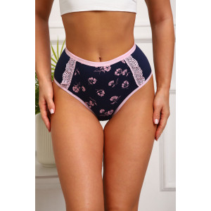 Трусы женские №64882 кулирка с лайкрой (р-ры: 48-52) синий