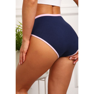 Трусы женские №64882 кулирка с лайкрой (р-ры: 48-52) синий