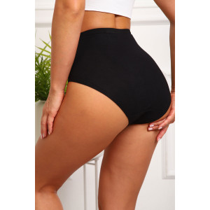 Трусы женские №64881 кулирка с лайкрой (р-ры: 46-50) черный