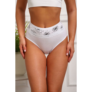 Трусы женские №64881 кулирка с лайкрой (р-ры: 46-50) белый