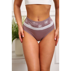 Трусы женские №64881 кулирка с лайкрой (р-ры: 46-50) кофе