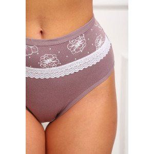 Трусы женские №64881 кулирка с лайкрой (р-ры: 46-50) кофе