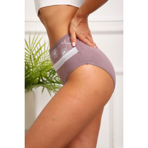 Трусы женские №64881 кулирка с лайкрой (р-ры: 46-50) кофе