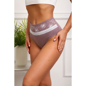 Трусы женские №64881 кулирка с лайкрой (р-ры: 46-50) кофе