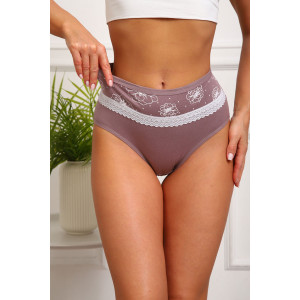 Трусы женские №64881 кулирка с лайкрой (р-ры: 46-50) кофе