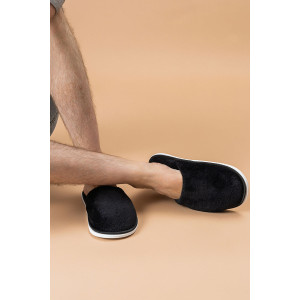 Тапки мужские "МВТ" велсофт (р-ры: 42-47) черный