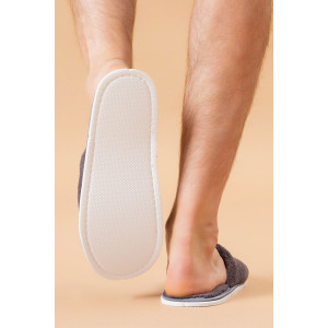 Тапки мужские "МВТ" велсофт (р-ры: 42-47) мышиный