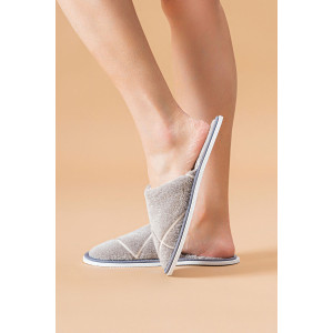 Тапки мужские "МВТ" велсофт (р-ры: 42-47) квадрат-серый